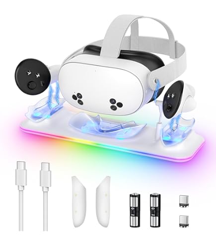 ヘッドホン  Quest 2 128GB & Anker charging dog Amazon.com: Anker Charging Dock for Oculus Quest 2, Oculus